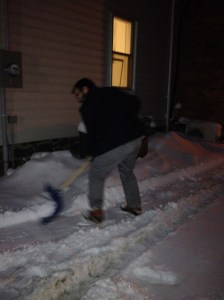 JF, hard at work this evening