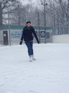 Mireille, my skating buddy.