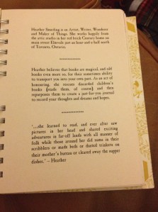 Here's Heather's bio, with our attic mentioned right in the first paragraph