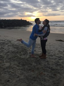 Violet, Joël and Avery at Ocean Beach in San Diego, CA